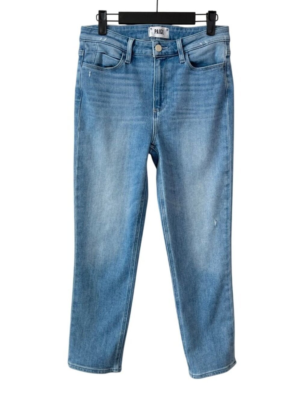 PAIGE Hoxton Slim Crop Jeans Blue Size 28 High Rise Stretch Denim